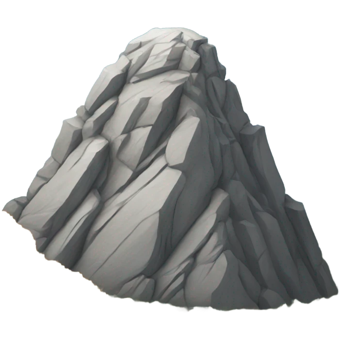 Sad rocky top mountain  emoji
