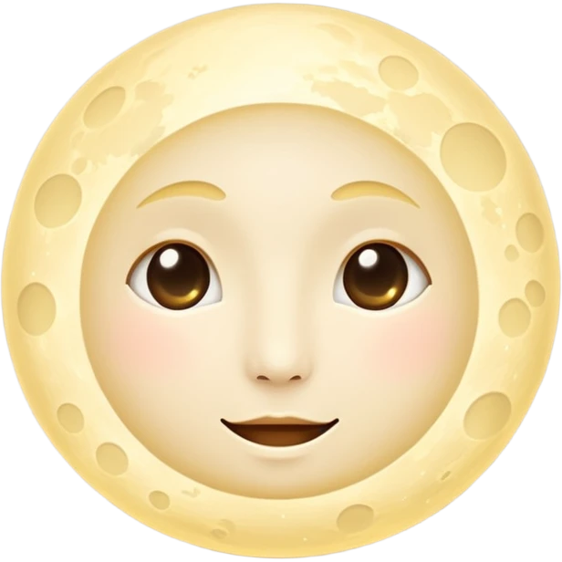 Gentle moon radiating emotional magic emoji
