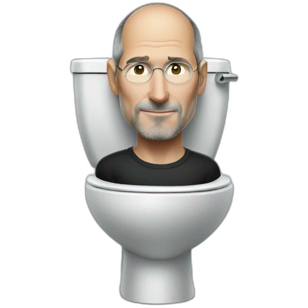 steve jobs on toilette emoji