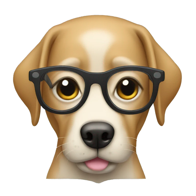 Lab with glasses emoji