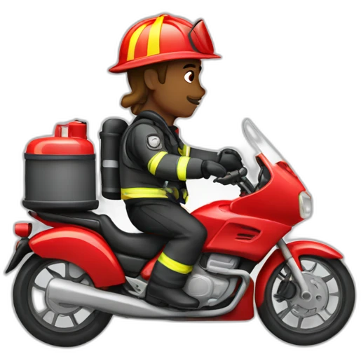 firefighter and motorcycle rider emoji