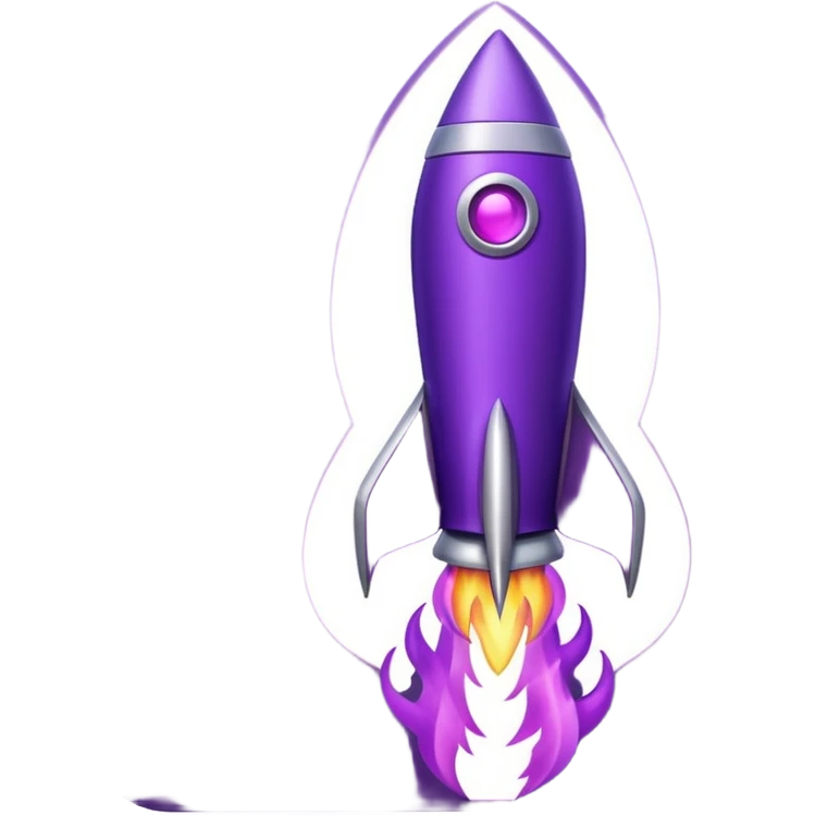 purple rocket purple flame emoji
