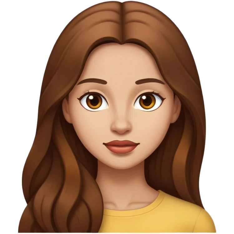 Princesa pelo largo marrón emoji