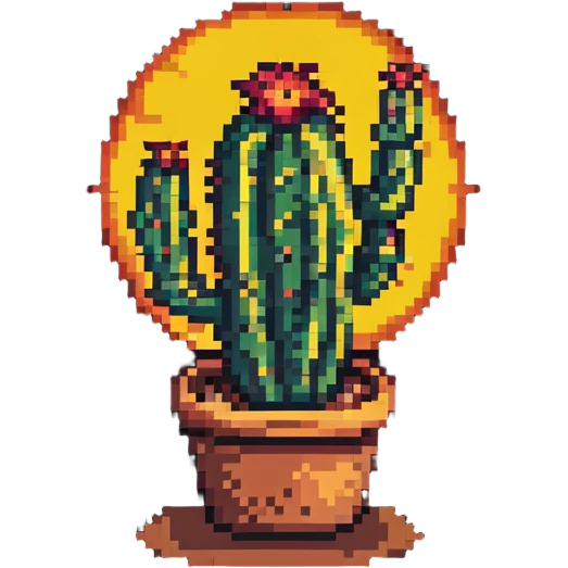 cactus in a desert with sun emoji