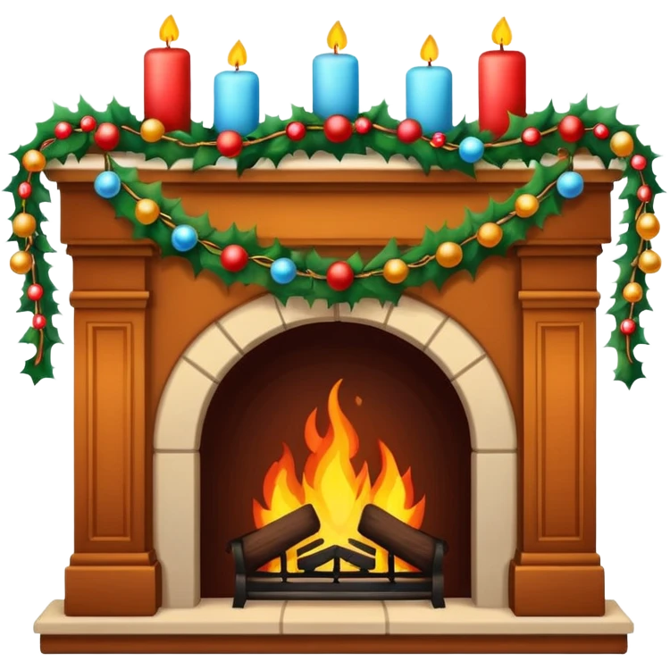 christmas fireplace emoji