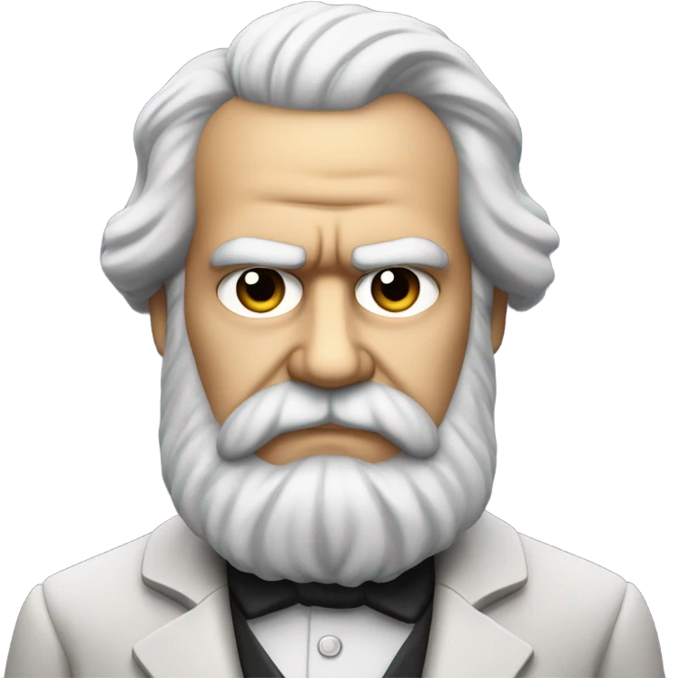 Frowned Karl Marx emoji