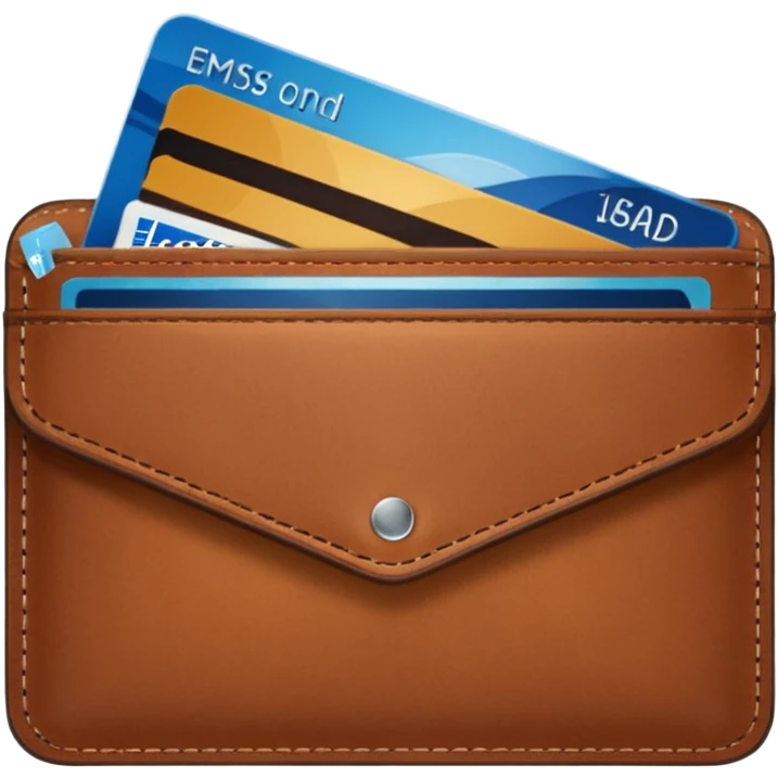 portefeuille avec billet et carte bancaire emoji