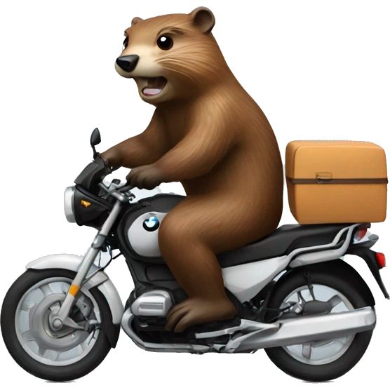 Beaver driving a bmw  emoji