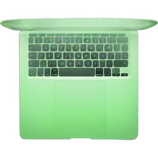 MacBook realistic color light green emoji
