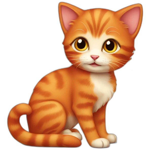 red kitten emoji