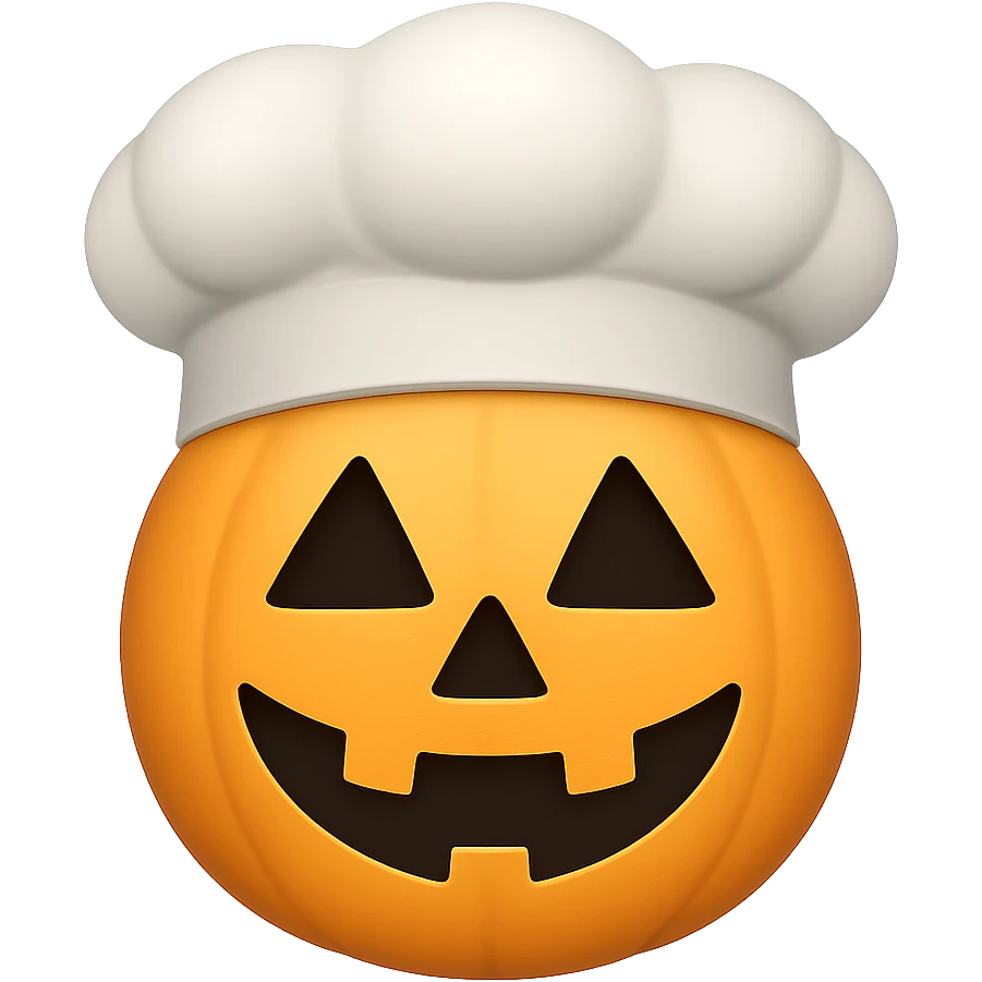 halloween emoji with chef hat, remove background emoji