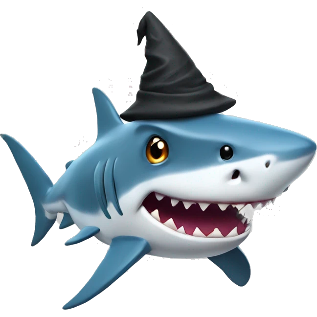 shark with wizard hat emoji