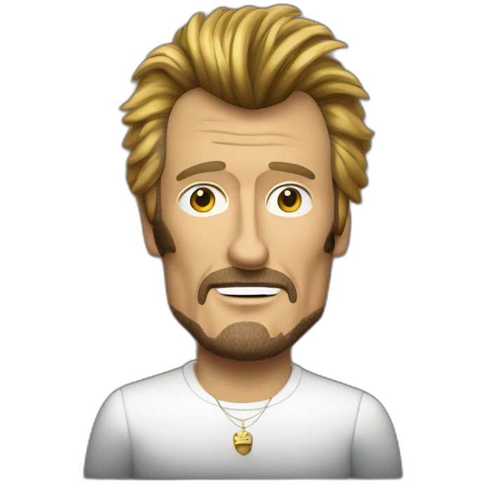 Johnny Hallyday avec un less paul emoji