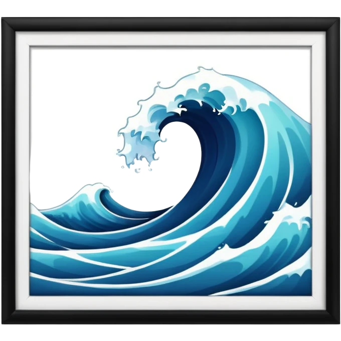 wave shape picture frame emoji