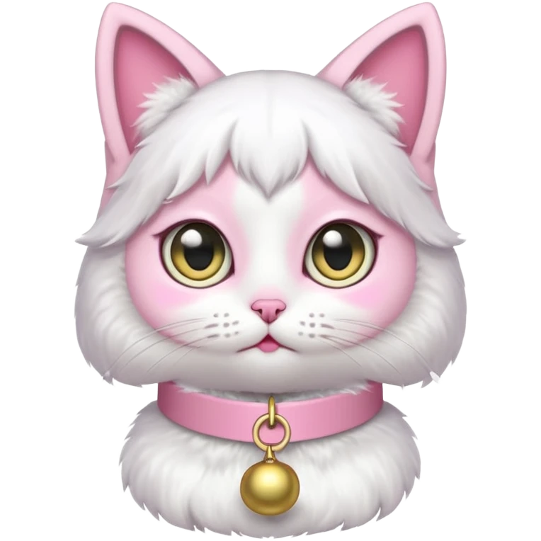 neko with bell pink coller emoji