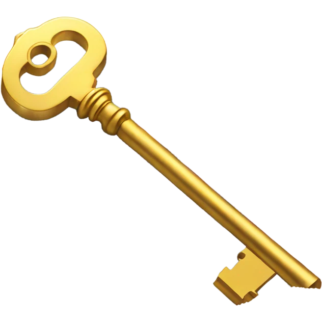 gold key with a pile of snow emoji