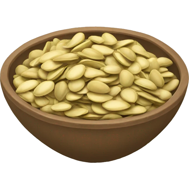 a bowl of pumpkin seeds emoji