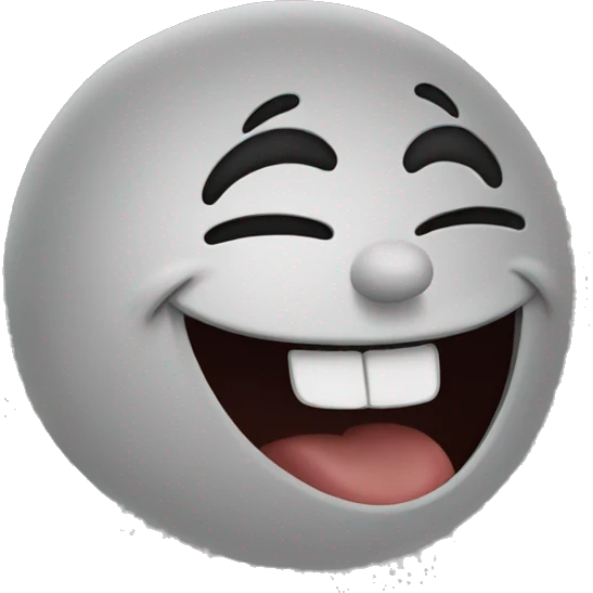 emoji face holding its laughter emoji