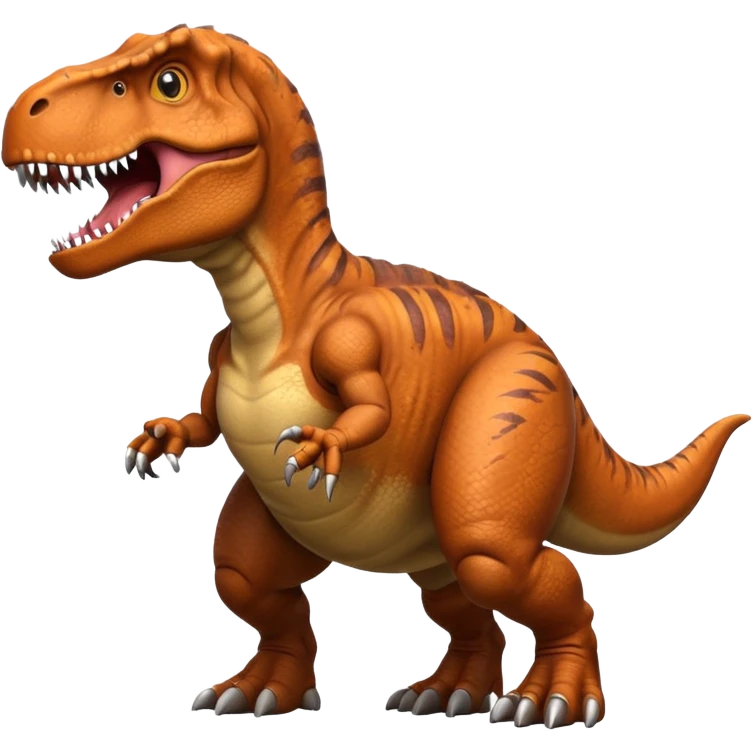 A t-rex with a big arm emoji