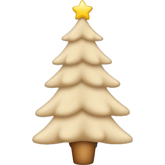 Beige Christmas tree with bows emoji