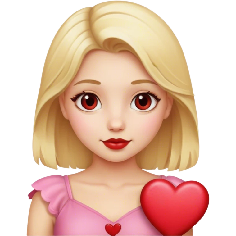 Blonde girl valentine  emoji