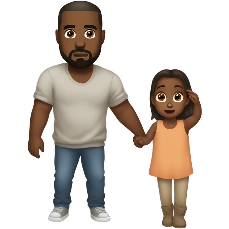Kanye west holding his daughter emoji