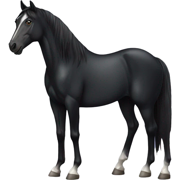 black horse no markings  emoji