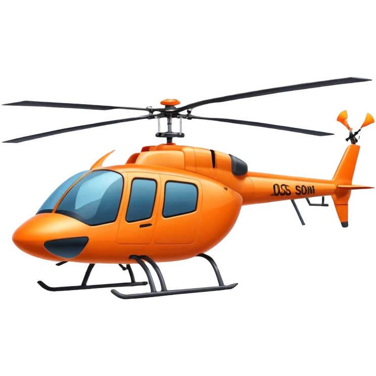flying helicopter orange cone with legs emoji