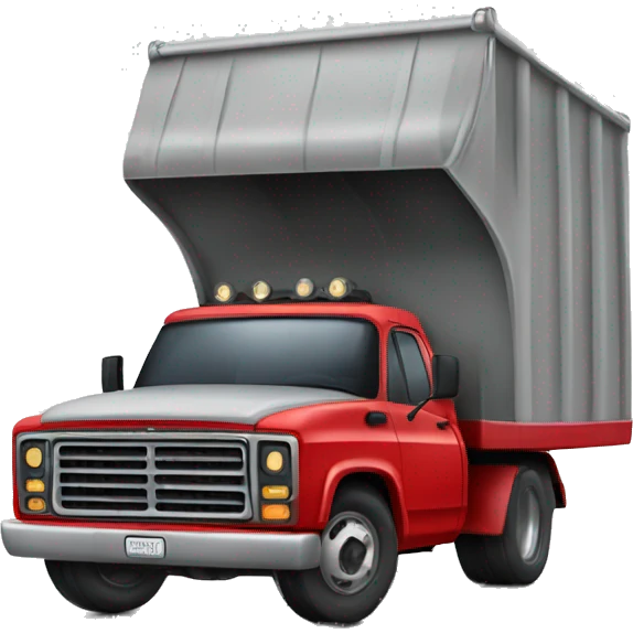 red hillbilly truck with light bar on top  emoji