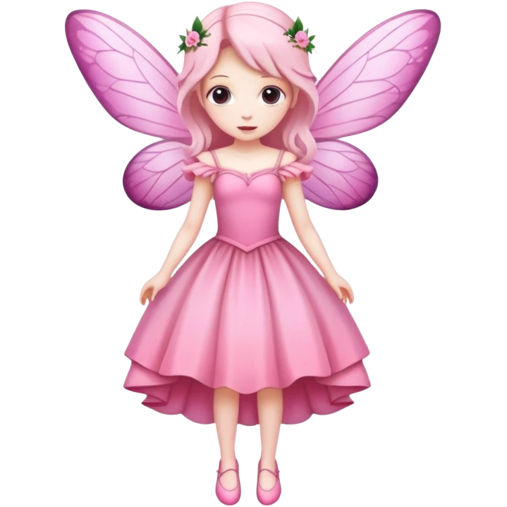 Realistic fairy wearing pink full body emoji