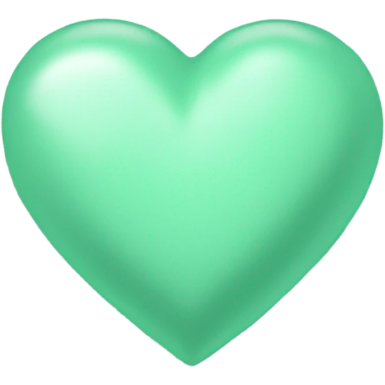 Mint green heart emoji