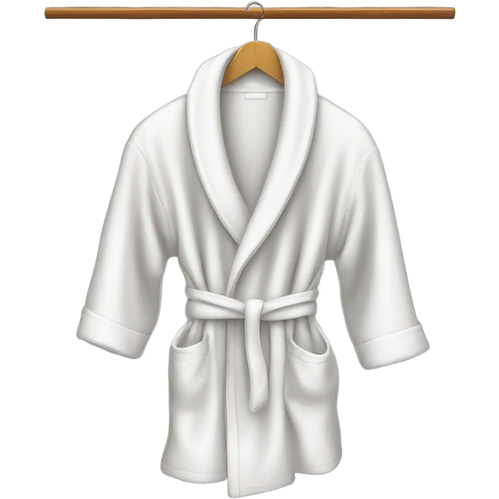 White dressing gown on hanger emoji