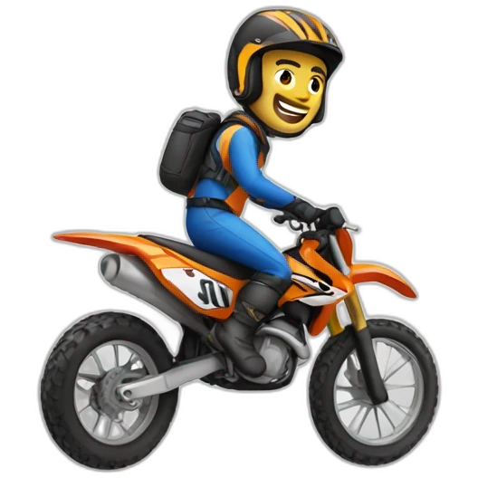 A man on a motocross bike emoji
