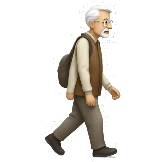 Old man walking emoji
