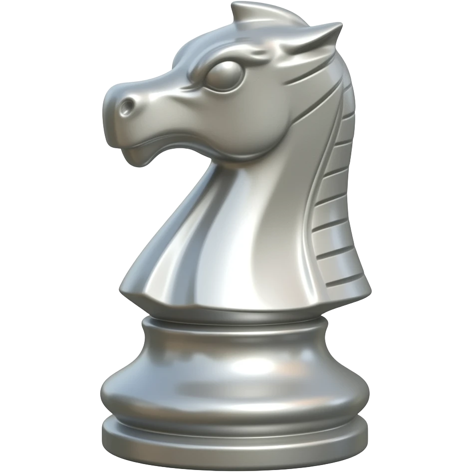 silver dragon shape pawn emoji