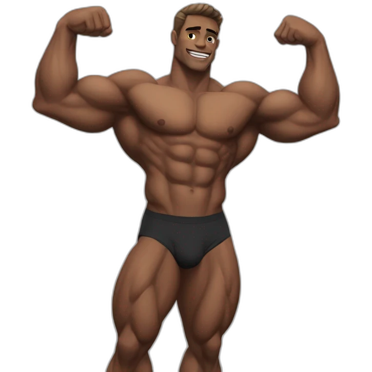 Bodybuilder, aesthetic emoji