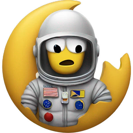 Bart on the moon emoji
