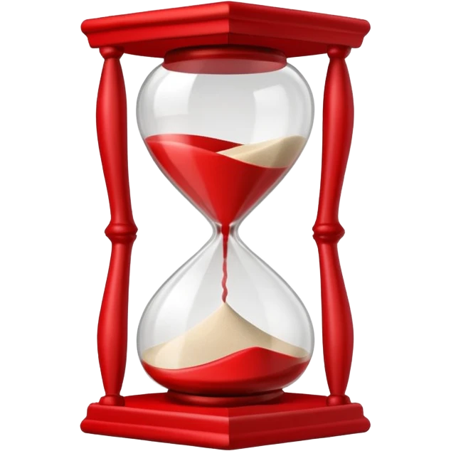 red hourglass emoji
