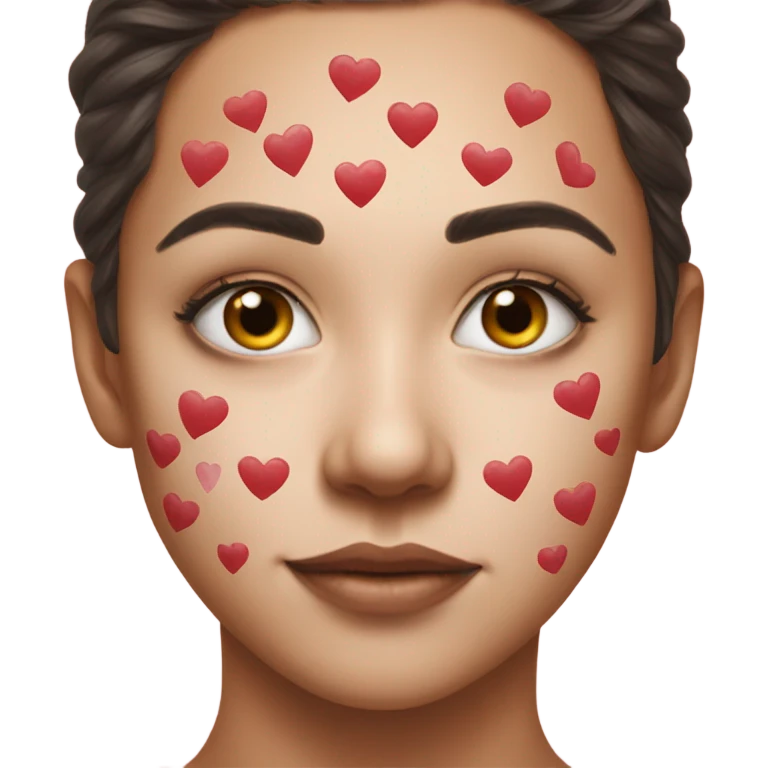 Hearts on face emoji
