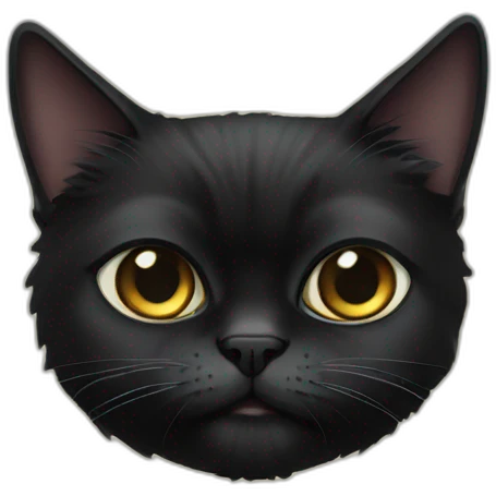 black persian cat emoji