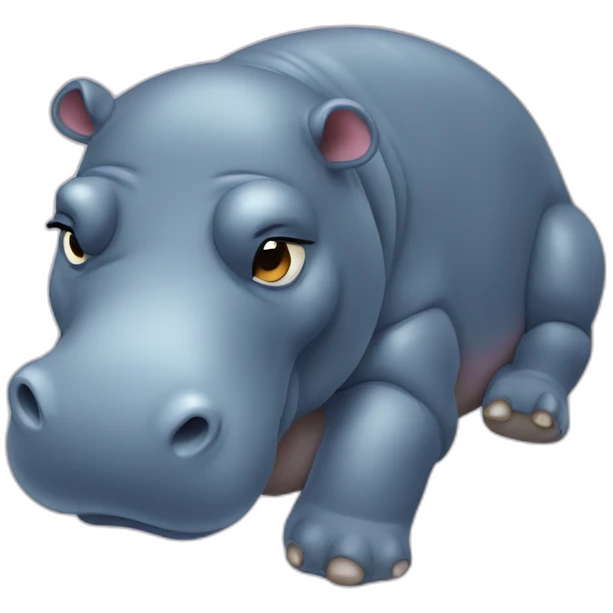 sick hippo emoji