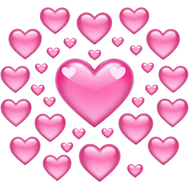 Many pink sailor moon hearts  emoji
