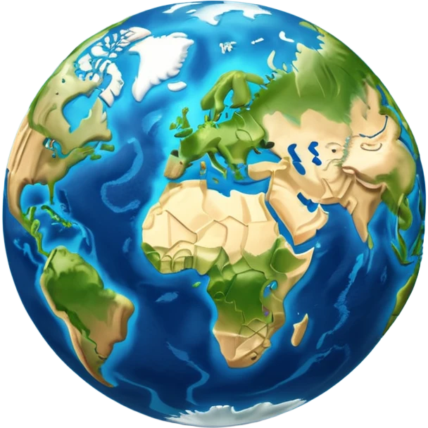 3d planet earth with building emoji