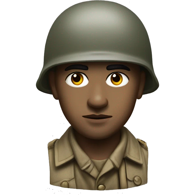 photorealistic serious English infantryman world war ii emoji