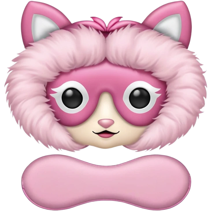 pink sleep mask with zzz emoji