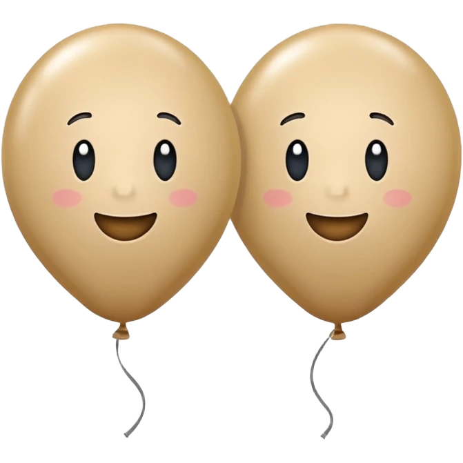 Two beige balloons emoji