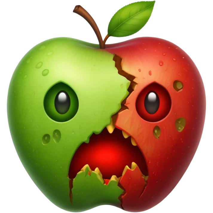 Une méchant pomme emoji