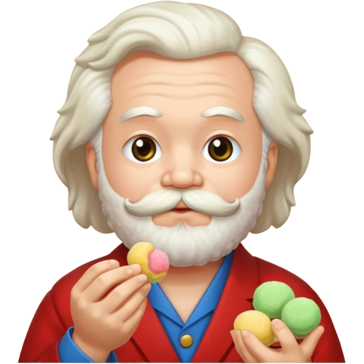 Marx ăn mochi emoji
