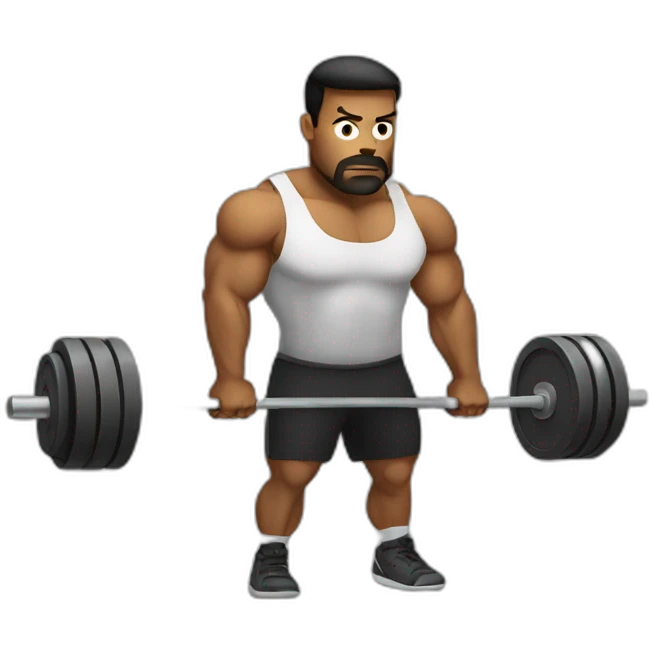 Gym man Dead lifting emoji