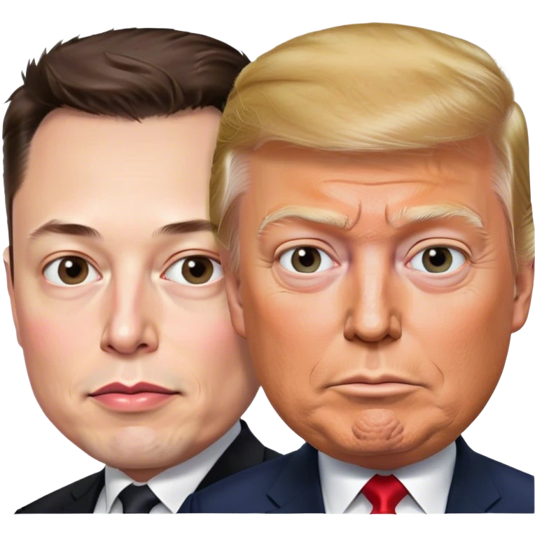 Elon musk and Donald trump  emoji